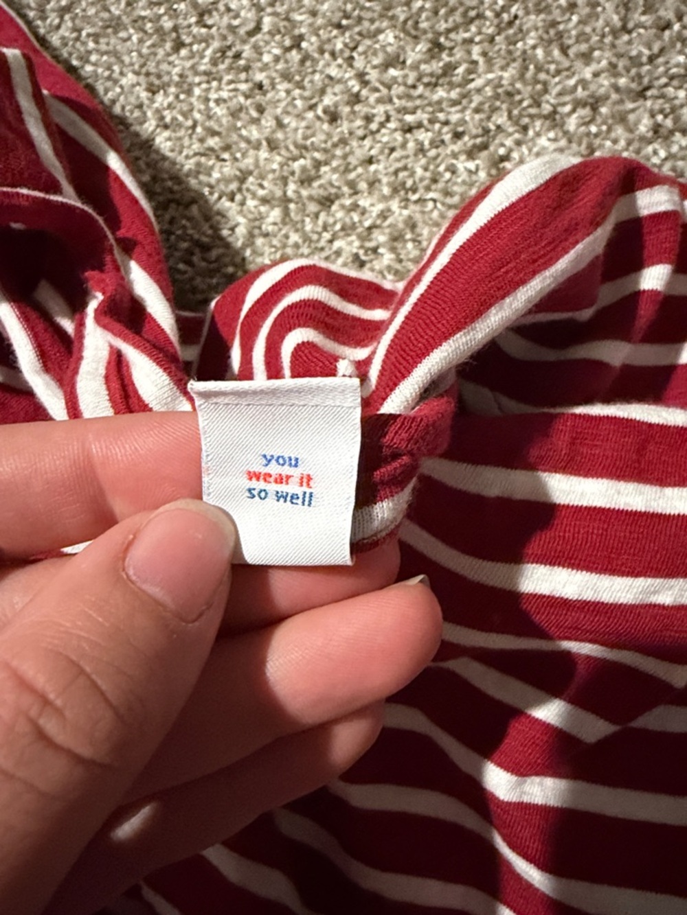 Old Navy Red and White Striped Midi Dress w/ Back Cut Outs - Picture 5 of 7